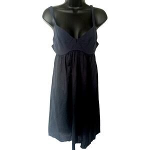 RVCA Mini Halter Dress Navy Juniors Large